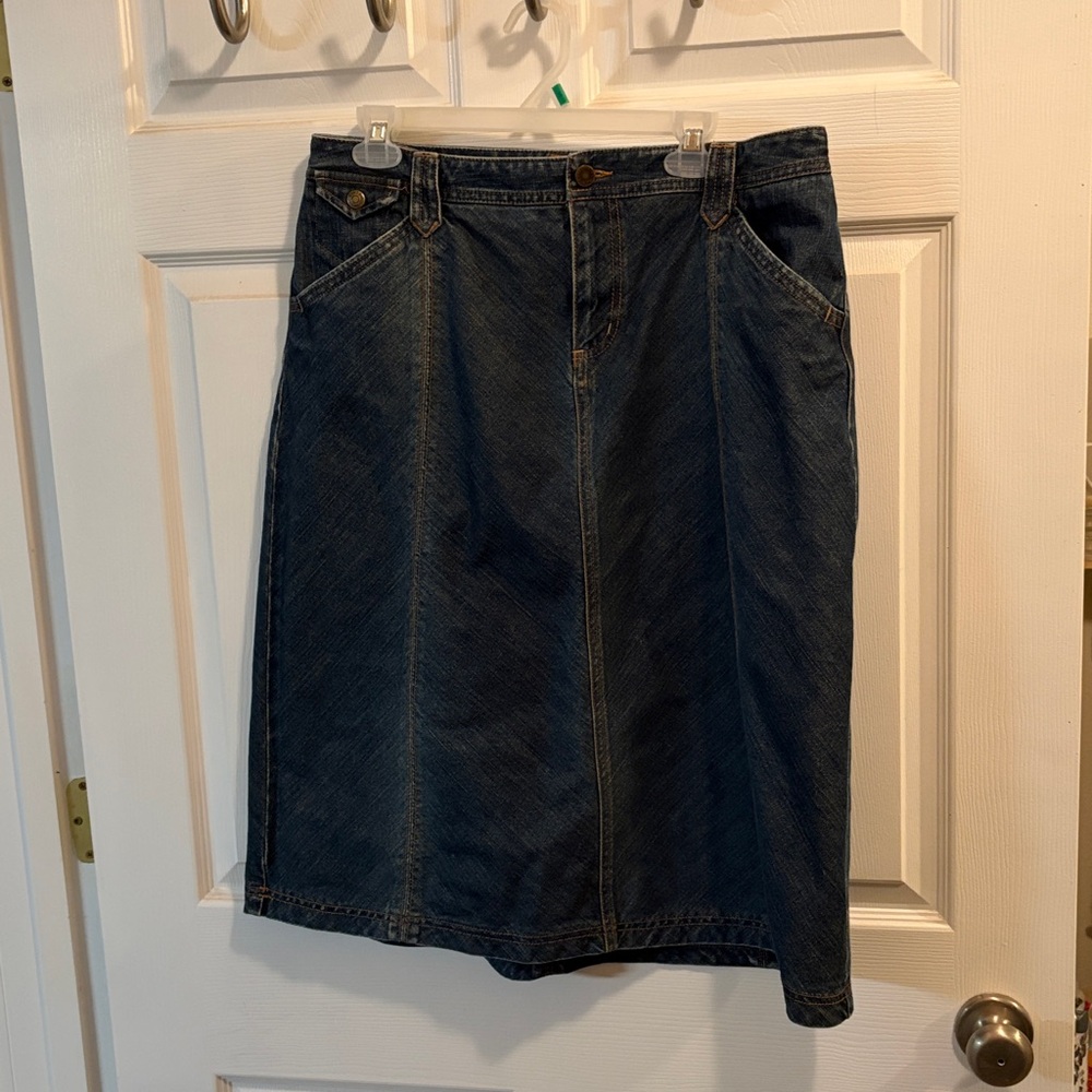 Eddie Bauer Blue Denim Skirt